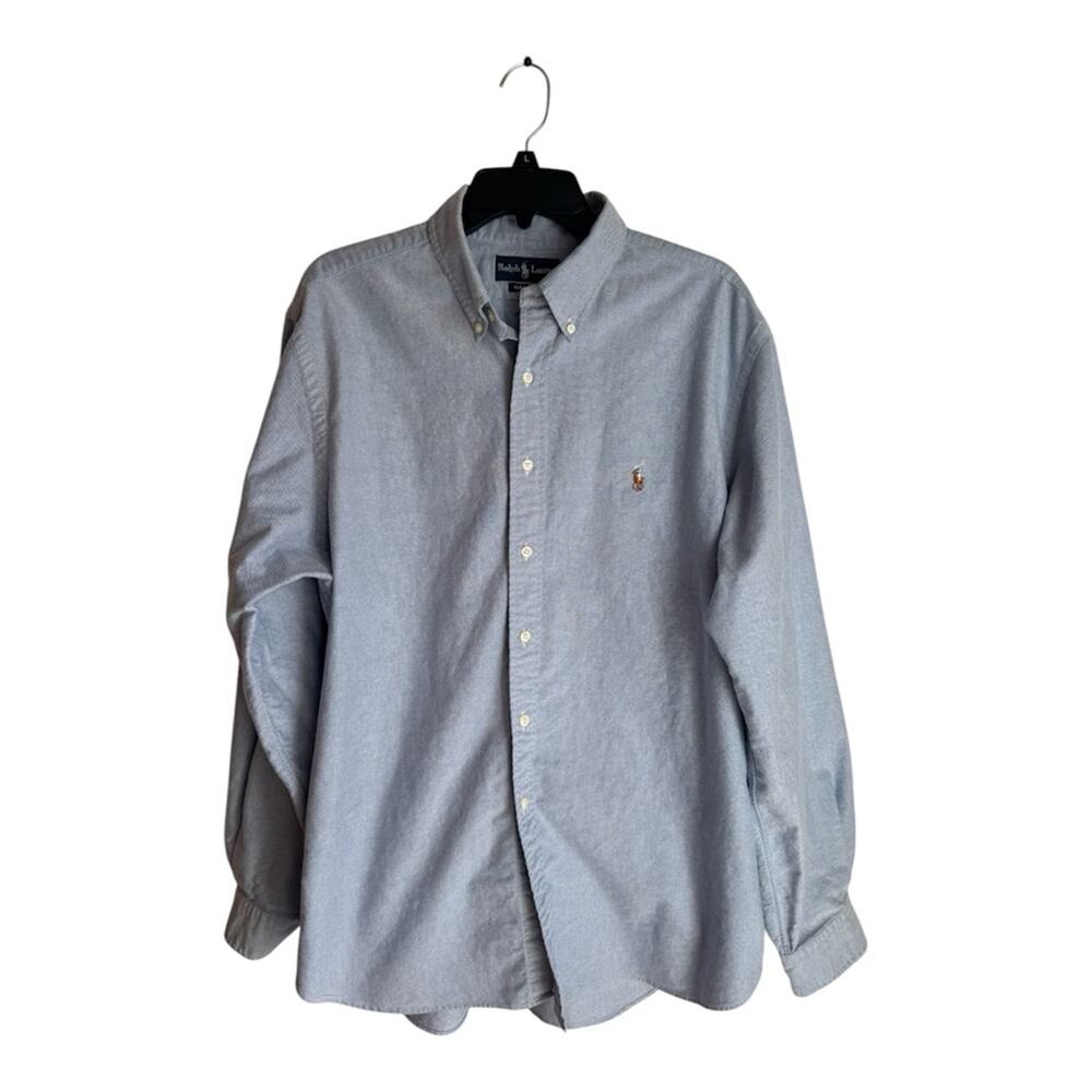 Ralph Lauren Men's Classic Fit Cotton Oxford  Light Blue Button Down Shirt